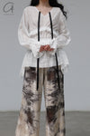 MUTEDANCE floral-dyed silk trousers MD22SS09 PM29